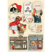 SALE Stamperia Coloured Wooden Shapes Romantic Christmas KLSP107